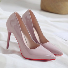 Load image into Gallery viewer, 2019 Hot Sell Classic Women Shoes Pointed Toe Pumps Patent Leather Dress high Heels Boat Wedding Zapatos Mujer Red Wedding