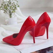 Load image into Gallery viewer, 2019 Hot Sell Classic Women Shoes Pointed Toe Pumps Patent Leather Dress high Heels Boat Wedding Zapatos Mujer Red Wedding